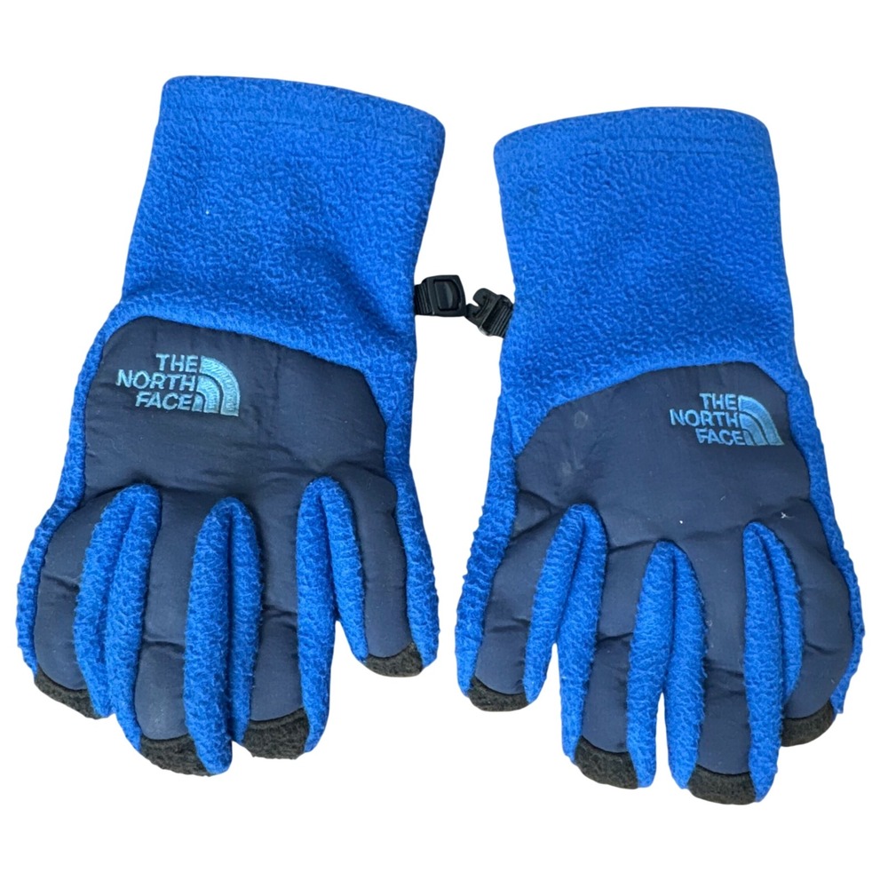 The North Face Kids Blue Denali Etip Fleece Touchscreen Gloves Youth Small S/P